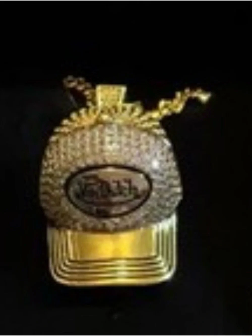 Von Dutch Gold Tone ball cap pendant necklace